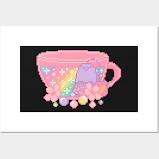 Rainbow Tea Pixel Art Posters and Art